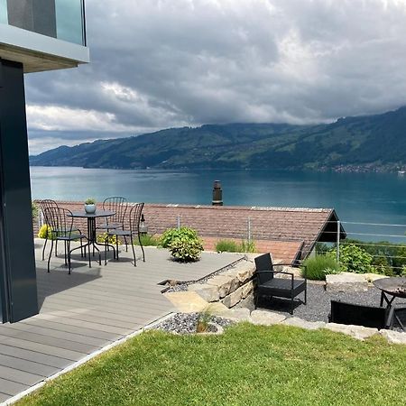 Moderne Unterkunft Mit Panoramablick Auf Thunersee Krattigen Экстерьер фото