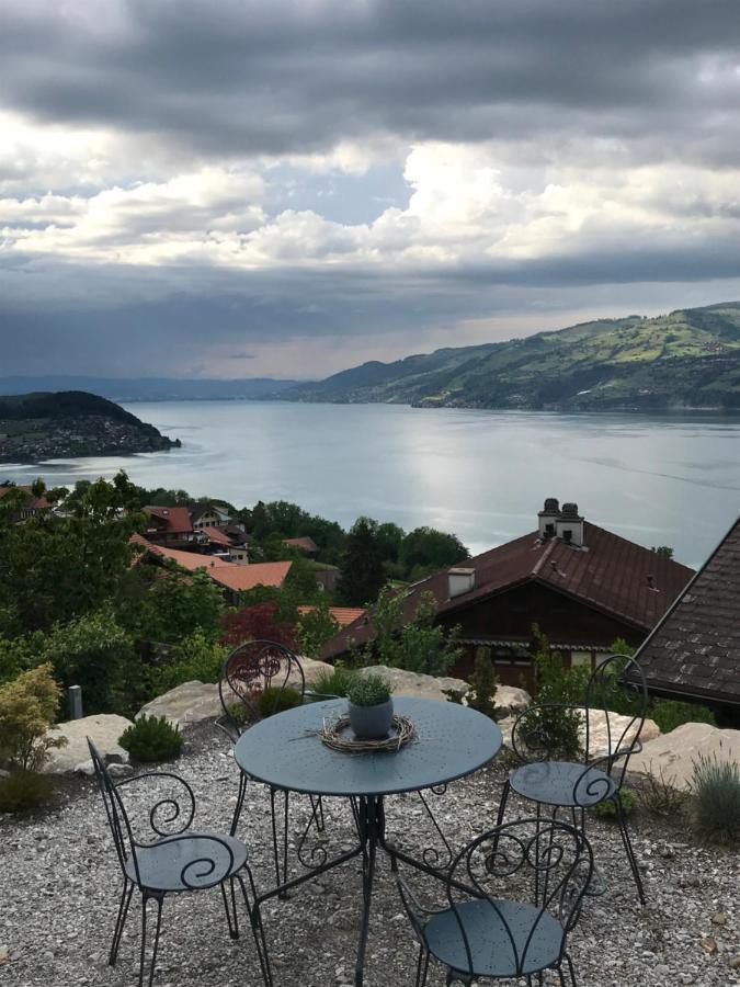 Moderne Unterkunft Mit Panoramablick Auf Thunersee Krattigen Экстерьер фото