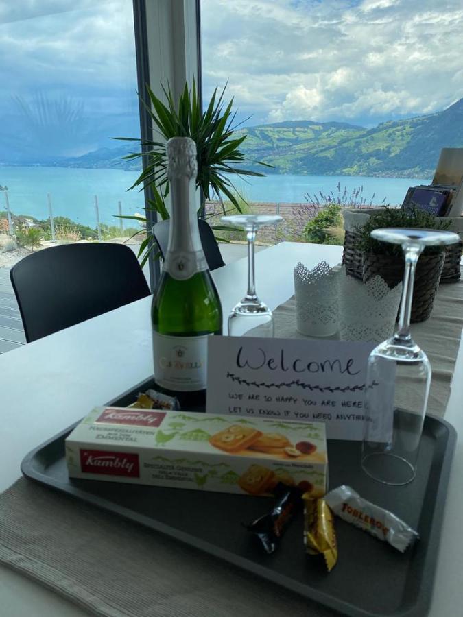 Moderne Unterkunft Mit Panoramablick Auf Thunersee Krattigen Экстерьер фото
