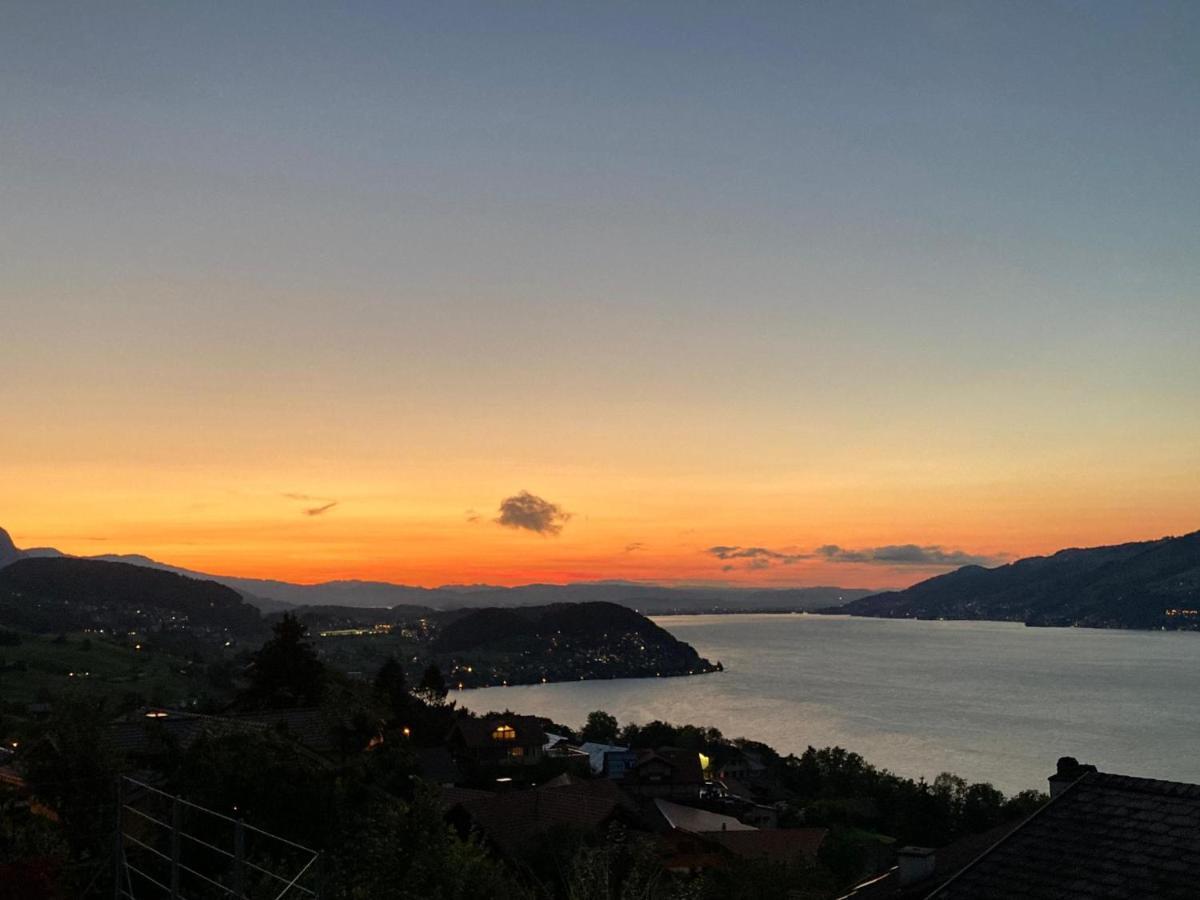 Moderne Unterkunft Mit Panoramablick Auf Thunersee Krattigen Экстерьер фото