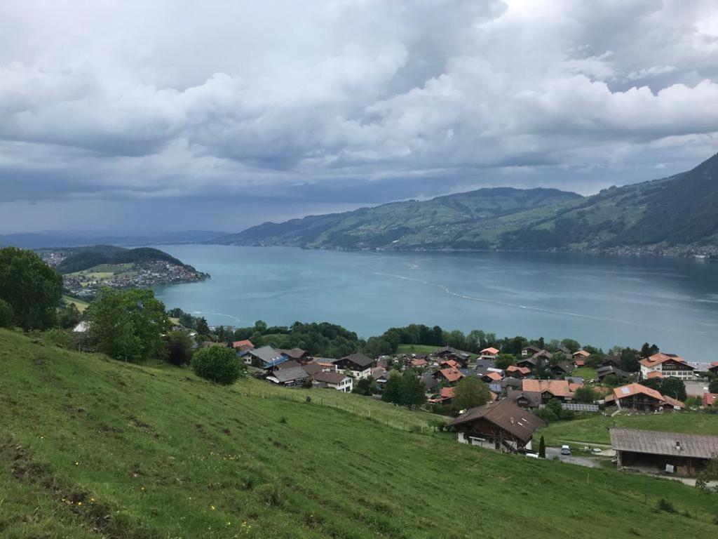 Moderne Unterkunft Mit Panoramablick Auf Thunersee Krattigen Экстерьер фото